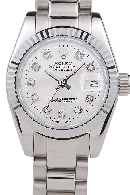 MiroTime 0806 Rolex Datejust Polished Stainless Steel Silver Dial